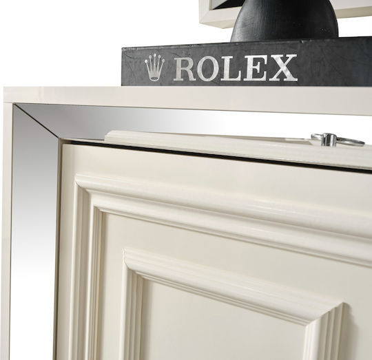 Stewehome Set Trapezarie Masa Extensibila Alba si Argintie 160x80x90cm