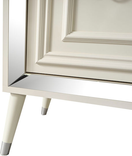 Stewehome Set Trapezarie Masa Extensibila Alba si Argintie 160x80x90cm