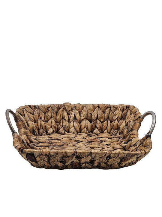 Loupas Decorative Metallic Basket with Handles 33x24x8cm