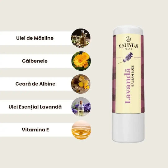 100% Натурален Балсам за Устни Лавандула 5ml Faunus Plant