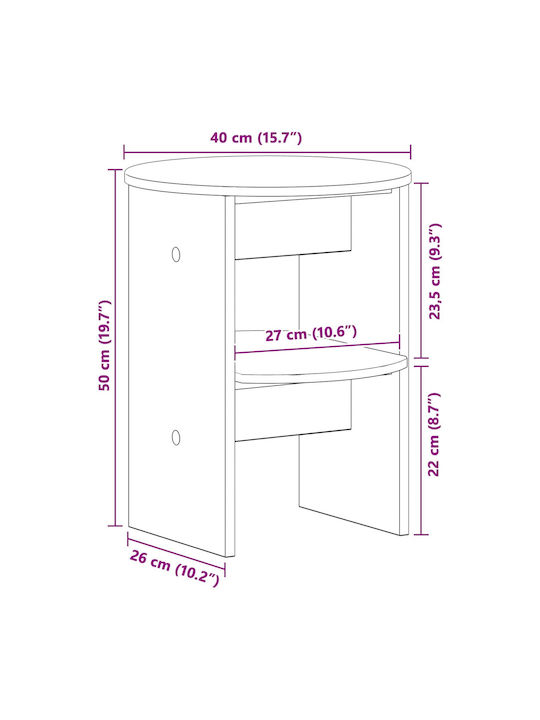 Storage Cabinet Auxiliary Wooden L40xW50xH50cm