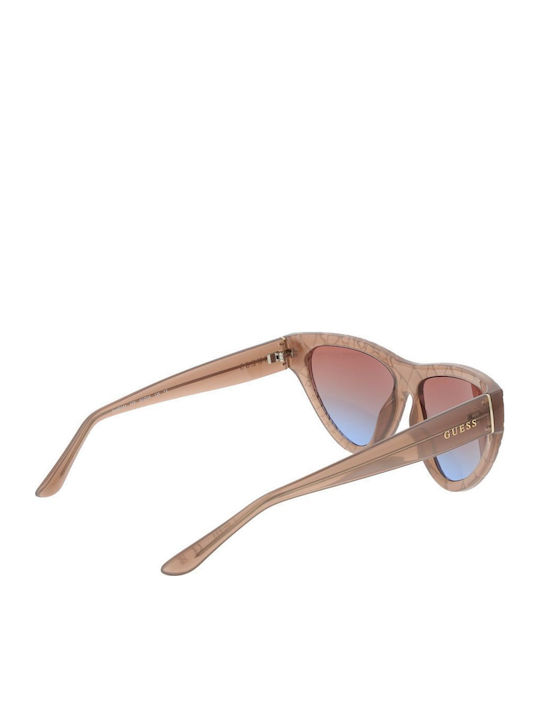 Guess Ochelari De Soare Pentru Femei Cu Ramă Neagră Din Plastic Și Lentile Roz Degrade GU00151 57F