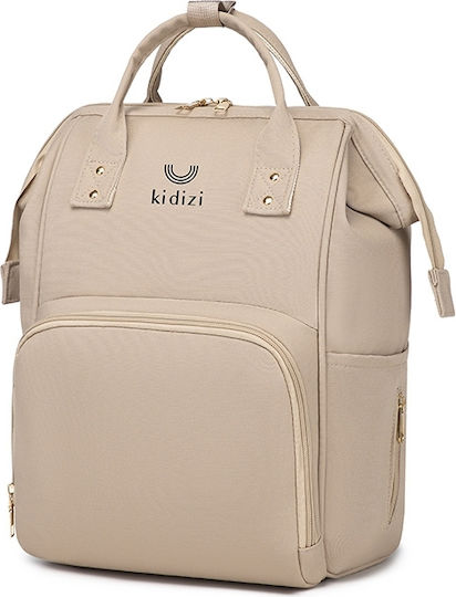 Kidizi Wickeltasche Rucksack Beige 39x25x19cm