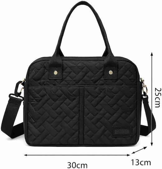 Kidizi Geantă pentru Maternitate de Umăr/De Mână Neagră 30x25x13 cm