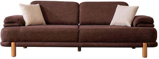 Stewehome Салонен Комплект 3+3+1 Дървени Крака и Текстилна Обшивка 240x90x90см