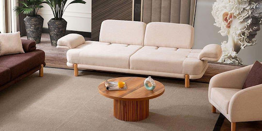 Stewehome Салонен Комплект 3+3+1 Дървени Крака и Текстилна Обшивка 240x90x90см