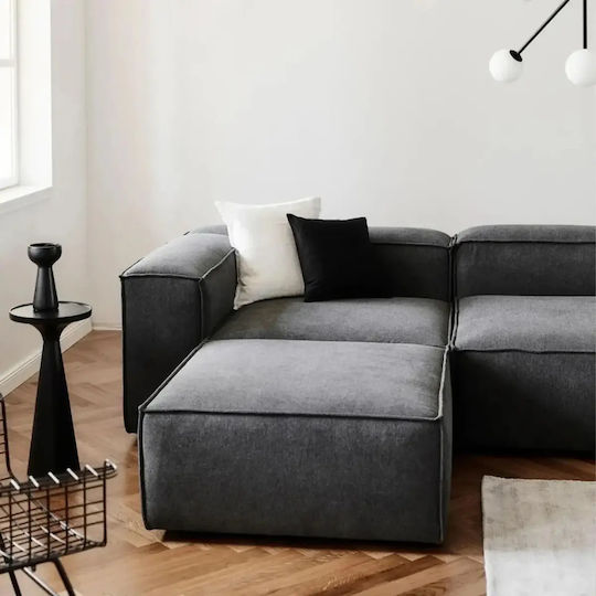 Stewehome Гарнитура За Салон 4 Местна Лен Антрацит 295x70x66см