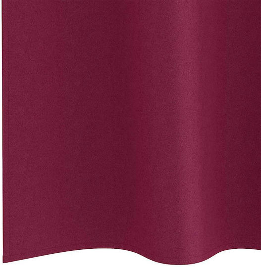 vidaXL Set Perdele Pentru Fereastră Cu Bretele Roșii 140x140cm