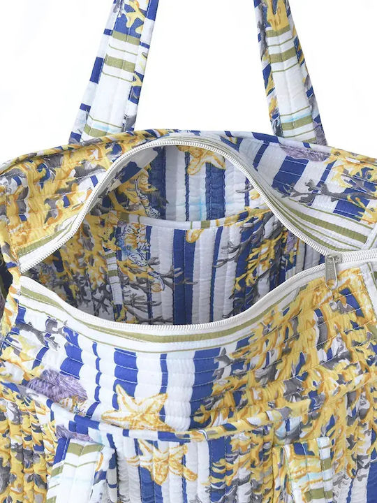 Ble Resort Collection Fabric Blue Beach Bag