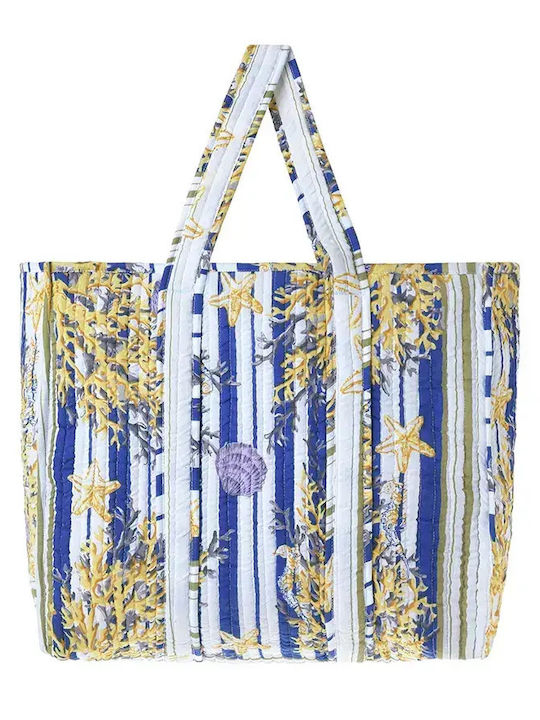 Ble Resort Collection Fabric Blue Beach Bag