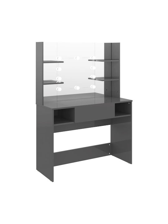 Schminktisch Hölzern Gray mit Spiegel 100x40x135cm