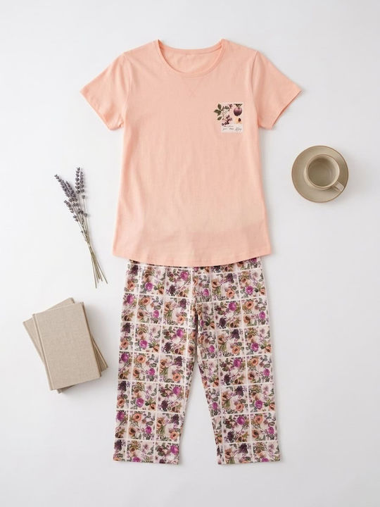 Vienetta Secret Summer Women's Pyjama Kit Cotton Pink
