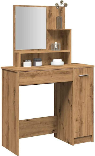 Τουαλέτα Κρεβατοκάμαρας Ξύλινη Artisan Oak με Καθρέπτη 86.5x35x136εκ.