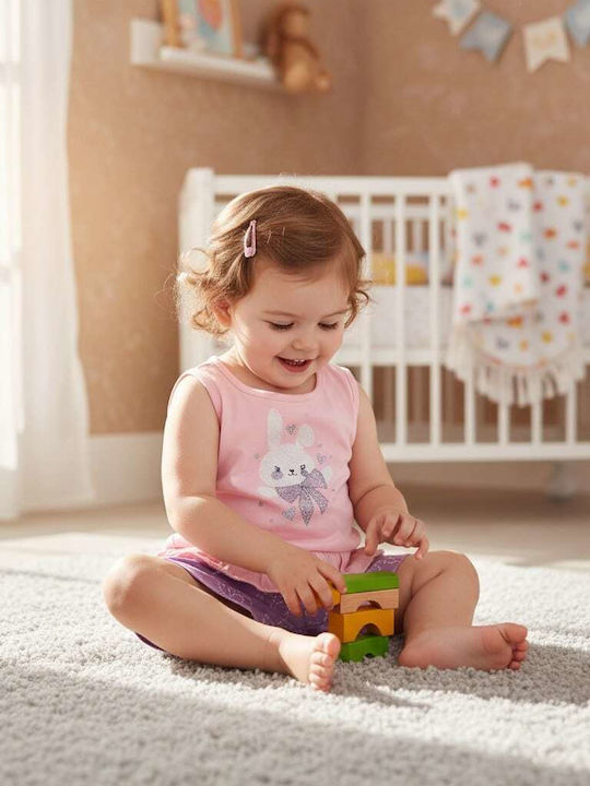Nek Kids Wear Παιδικό Σετ με Σορτς Ροζ 2τμχ