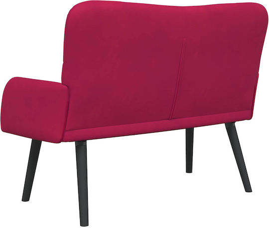 Canapea Cu Două Locuri Catifea Bordo 115x61x87cm