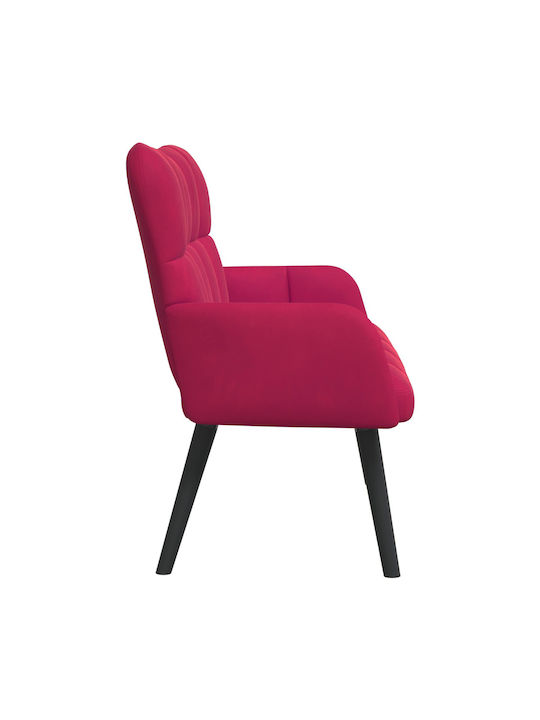 Two-Seater Velvet Bordeaux Couch 115x61x87 cm