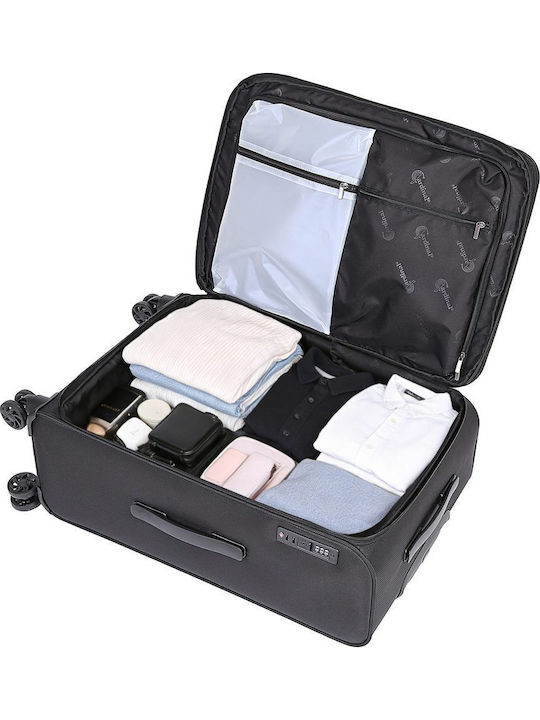 Large Fabric Suitcase Cardinal 5200/78 Black