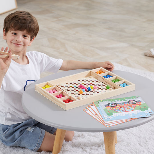 Viga Wooden Fine Motor Skills Toy Beads & Cards