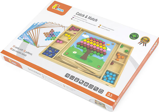 Viga Wooden Fine Motor Skills Toy Beads & Cards