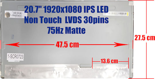 Οθόνη IPS / LED / Touch 1920x1080 Matte για Laptop Hp All-in-one 21-b 21-b0014la 1-SCR0723
