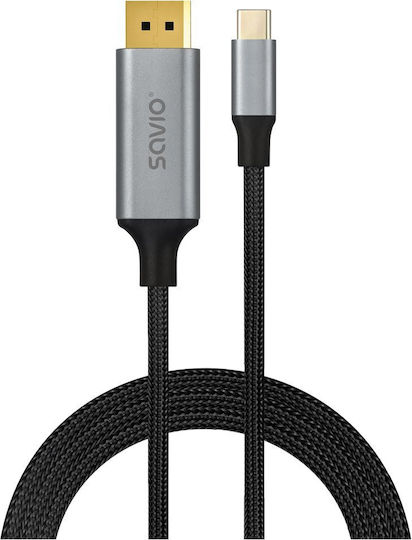 Savio USB 3.2 Video Cable USB-C Male - USB-C PD Black 2m