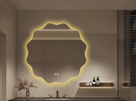 Futura Огледало За Баня LED 70x70cm Асиметрично