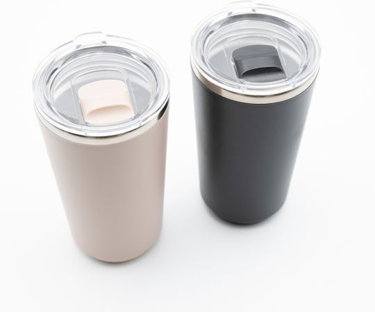 TnS Ποτήρι Θερμός Ανοξείδωτο 420ml Καφέ με Επιστόμιο
