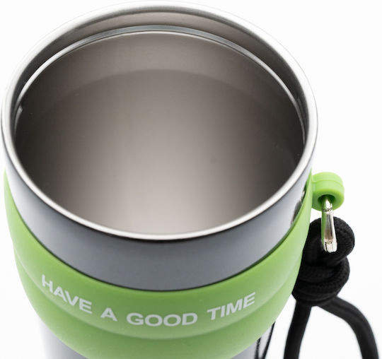 TnS Thermos Bottle 800ml Brown with Straw and Handle