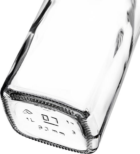 Kadax Μπουκάλι Νερού Γυάλινο με Κλιπ Διάφανο 1000ml 5 Τεμάχια