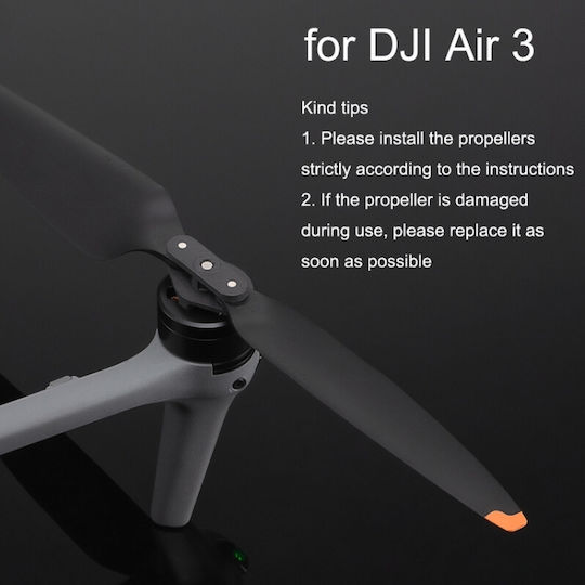 Original 1pair Noise Reduction Propeller Dji Air 3 3s Black
