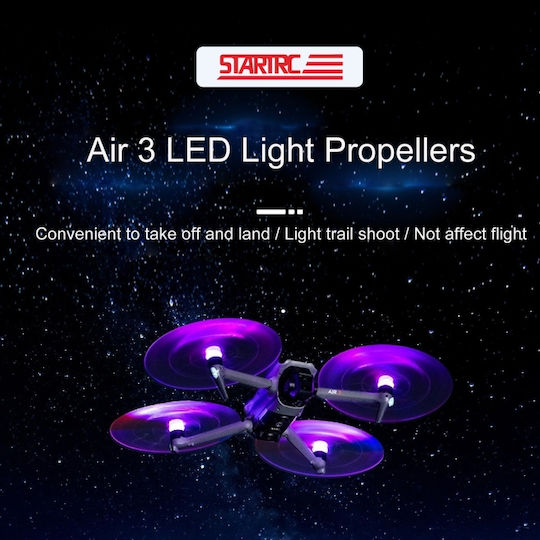 Dji Air 3 Startrc 2 Paare Farbige Led Blitzlampe Leise Propeller Transparente
