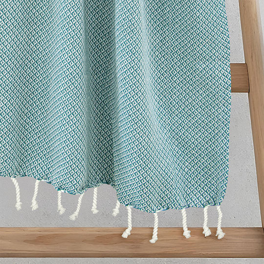 Lino Pestemal Pareo Aureva 90x180 Petrol Blue
