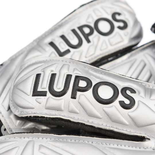 Lupos Umbra Pro Mănuși de Portar — Latex German Contact — Croială Hibridă — negru/argintiu