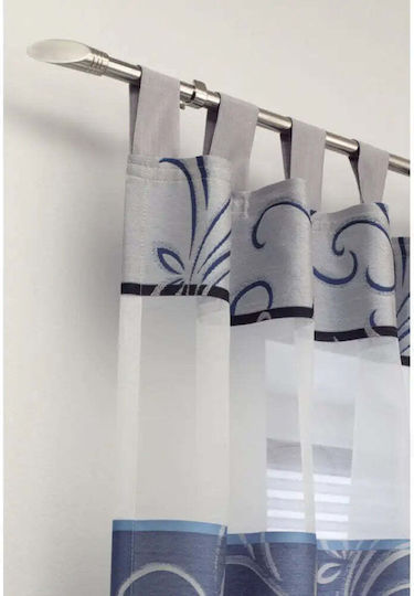 Gardinia Extendable Metallic Curtain Pole Single 120-210cm Gray