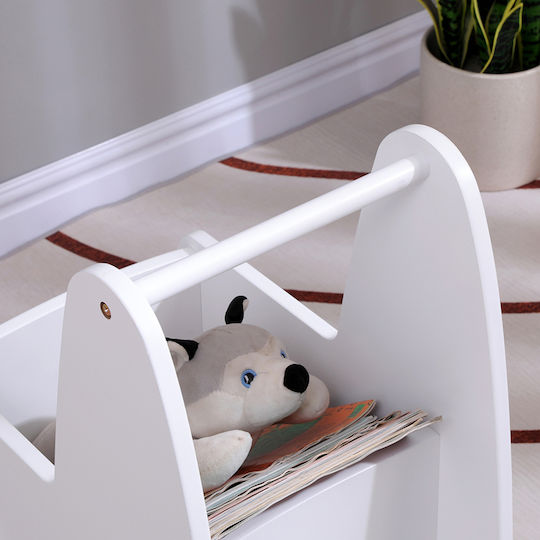 Homemarkt Troler Copii Căruț Ricki Hm18341.03 Mdf și Placaj Alb 33x45x50cm