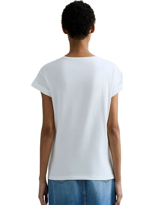 Replay Μπλούζα Natural White
