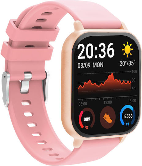 Denver SWC-176 Smartwatch mit Herzfrequenzsensoren (Rosa)