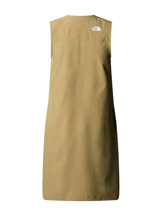 Summer Athletic Sleeveless Beige Dress