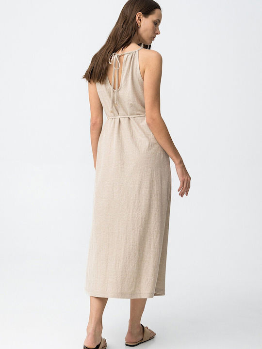 Summer Midi Dress Beige