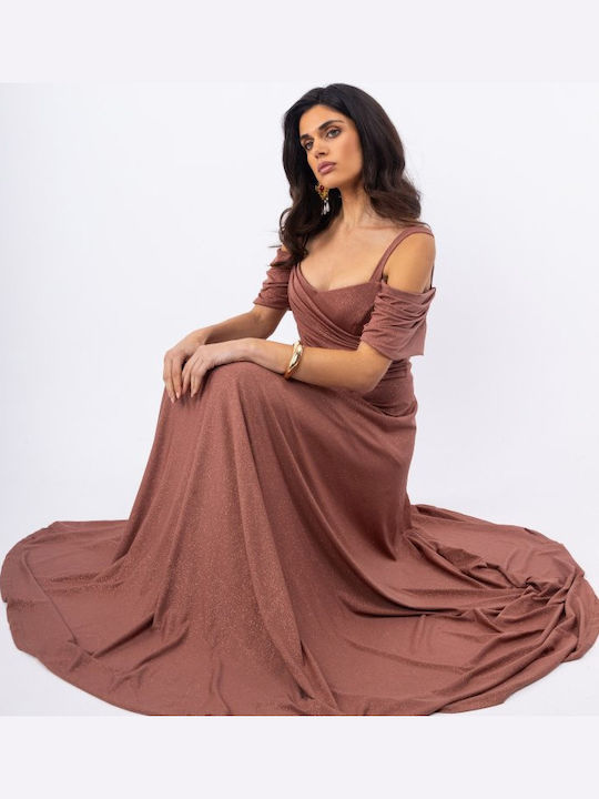 Rochie Maxi De Seară Bronzată