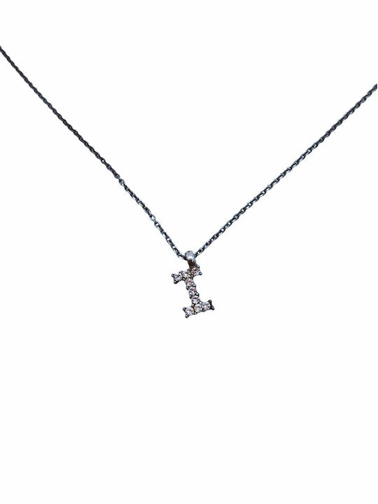 Kosmima1 Monogramm Halskette "I" aus Silber