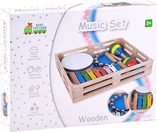 Jokomisiada Set Din Lemn De Instrumente Muzicale 4 În 1 Jucărie In0134