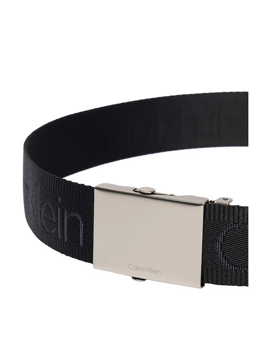 Plaque Men's Belt Black
