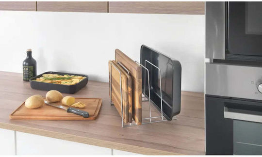 Metaltex Πιατοθήκη Ντουλαπιού Μεταλλική 24x25x24εκ. Ασημί