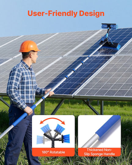Vevor Solar Panel Cleaning Set Telescopic Handle 12.03m Rotating Brush Tyndcbqjtjh217ppr001v0