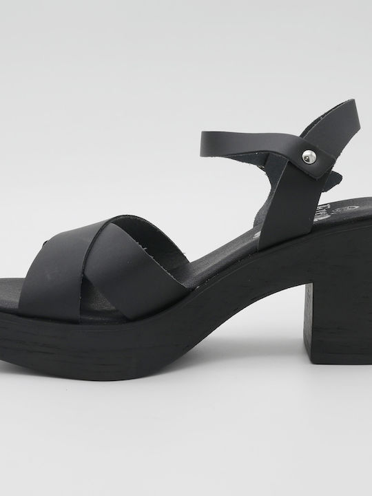 Sandale Elegante Damă Anatomice Negre Din Piele