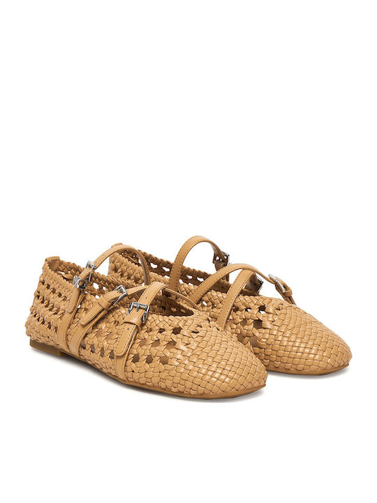 Michael Kors Indy Women's Ballerina Shoes in Brown Colour