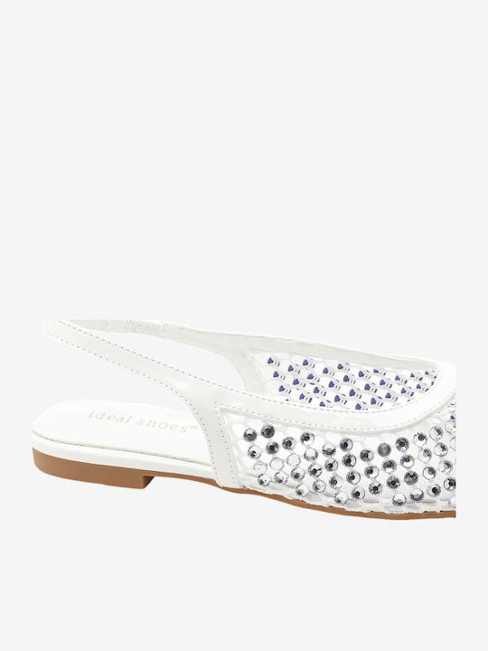 Damen Ballerinas Weiße