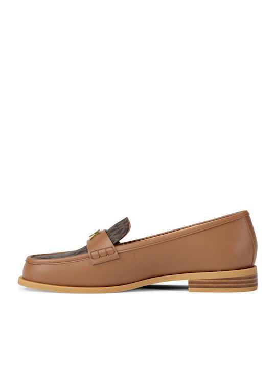 Leather Women's Loafers in Brown Colour