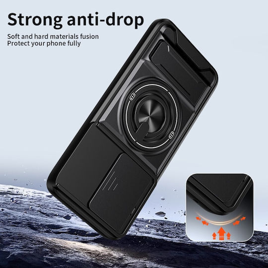 Плъзгаща Задна Корица Camshield Пластмасова Сребриста (Motorola Edge 70 Fusion)